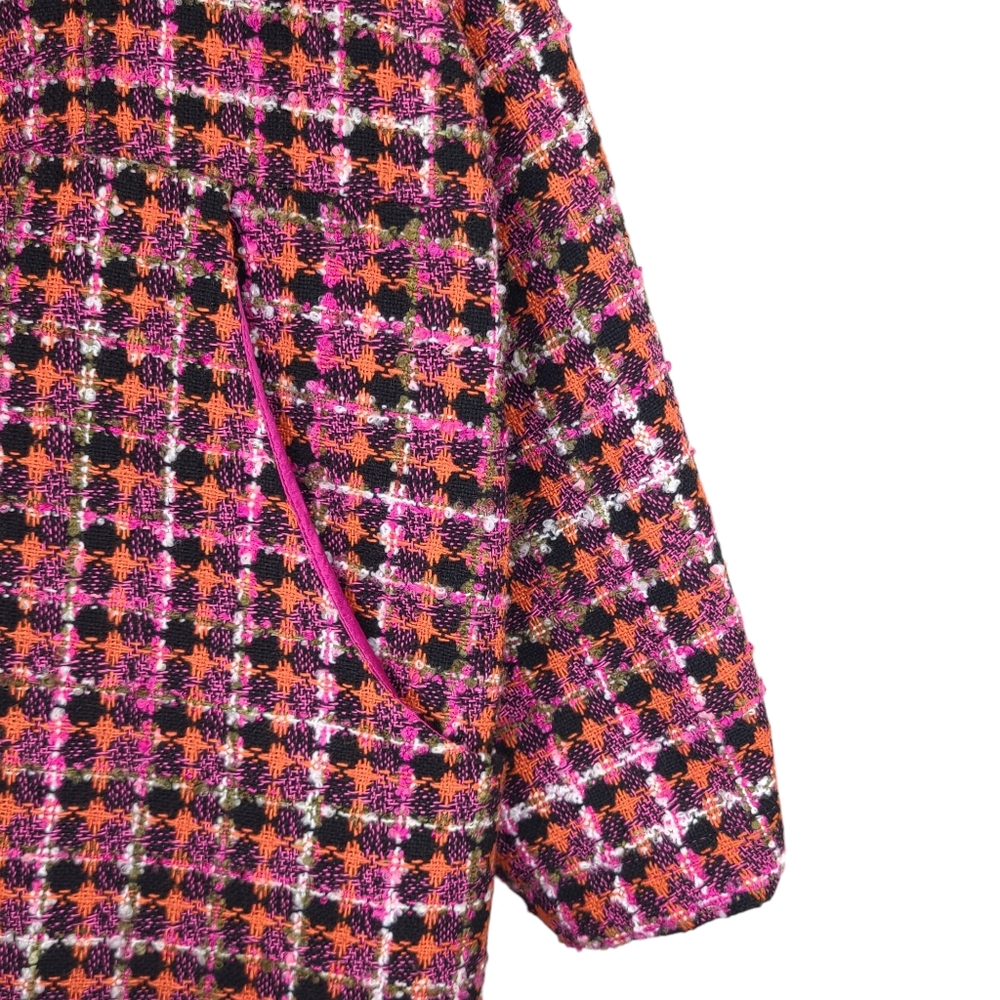 Torrid Boucle Statement Coat Plaid Pink 18333568 6X/30 Plus Size - Picture 8 of 14